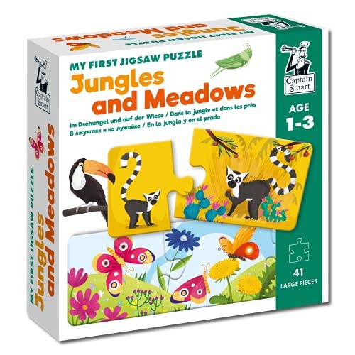 Captain Smart Mein erstes Puzzle Dschungel und Wiesen Puzzle-Spiel 41 große Teile Kinderpuzzle Für Mädchen & Jungs Spiel für Puzzle, Lernspielzeug, Geschenke für Kinder von 1-3 Jahren Captain Smart Mein erstes Puzzle Dschungel und Wiesen Puzzle-Spiel 41 große Teile Kinderpuzzle Für Mädchen & Jungs Spiel für Puzzle, Lernspielzeug, Geschenke für Kinder von 1-3 Jahren von Captain Smart