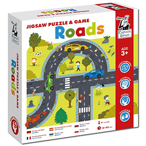 Captain Smart Mein erstes Puzzle Straße, Kinder-Puzzle, Spielzeug für Kinder ab 3 Jahre, Puzzle-Set für Mädchen Junge, Progressive Puzzel Kinderspielzeug, Spiele & Geschenke für Baby, kleine Kinder von Captain Smart