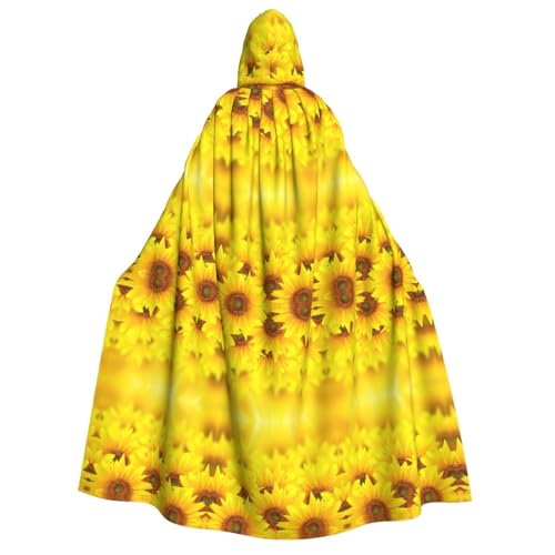 Gelber Sonnenblumen-Umhang mit Kapuze, Unisex, ideal für Rollenspiele, Kostüm, Cosplay, Ostern, Karneval und Motto-Partys. von CarXs