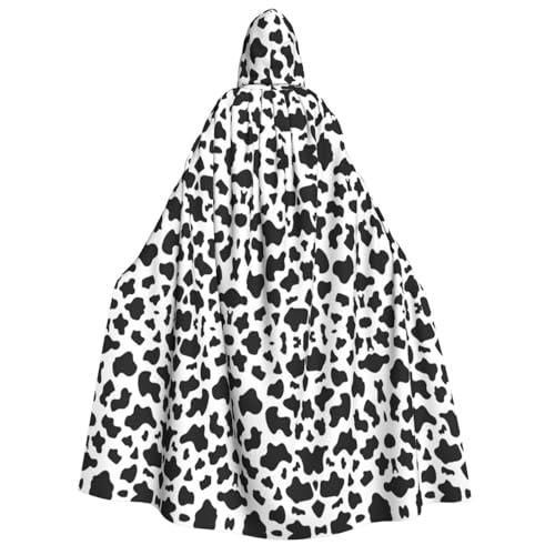 Schwarz-weißer Leoparden-Umhang mit Kapuze, Unisex, ideal für Rollenspiele, Kostüm, Cosplay, Ostern, Karneval, Mottopartys. von CarXs