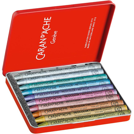 CARAN D'ACHE Neocolor I - Ölkreide, L 10 cm, Dicke 8,5 mm, Metallic-Farben, 10 Stk/ 1 Pck CARAN D'ACHE Neocolor I - Ölkreide, L 10 cm, Dicke 8,5 mm, Metallic-Farben, 10 Stk/ 1 Pck von Caran D'ache