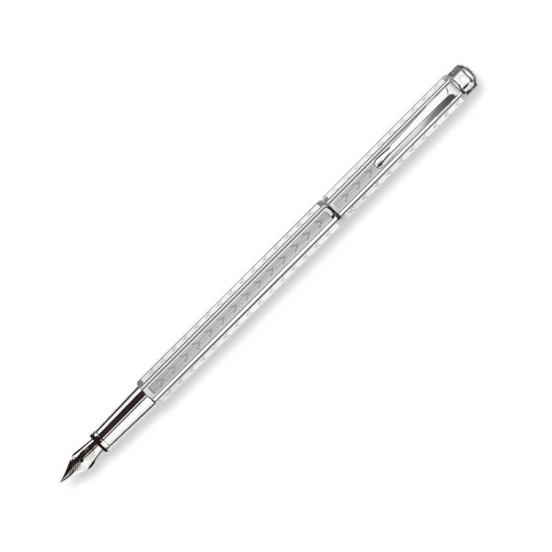 Caran d'Ache Füllhalter Ecridor Chevron silber von Caran d'Ache