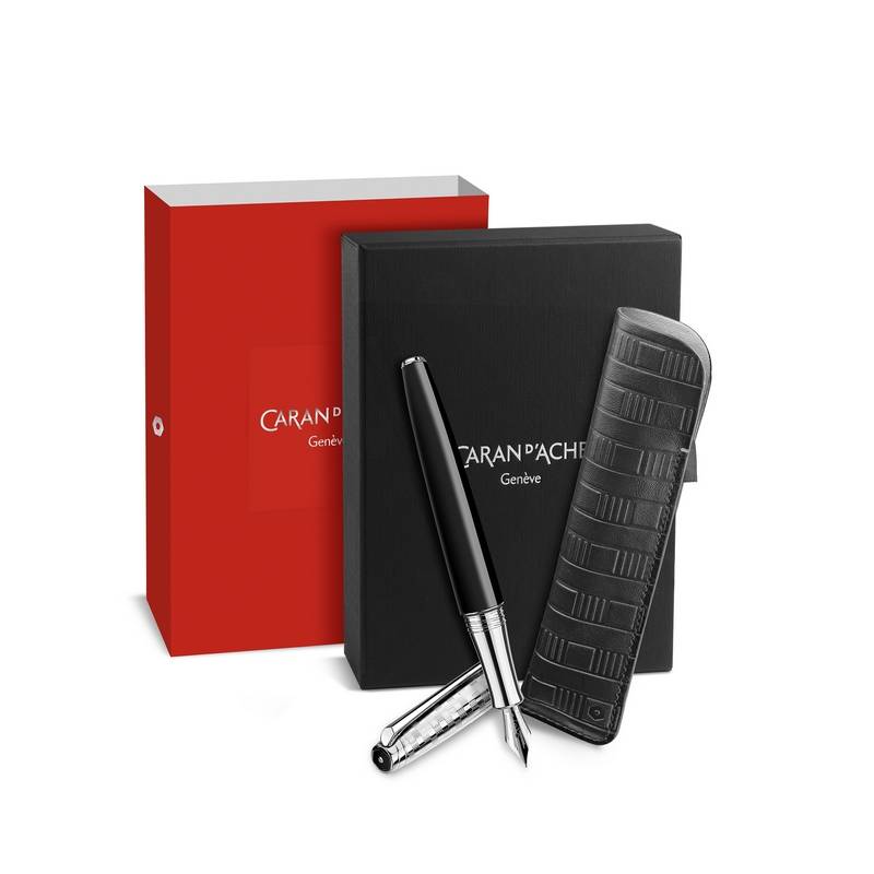 Caran d'Ache Füllhalter Set Leman Damier M - Special Edition von Caran d'Ache