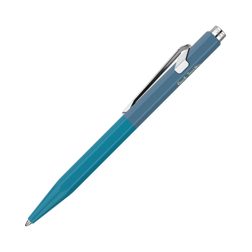 Caran d'Ache Kugelschreiber 849 Paul Smith Edition 4 Cyan Blue - Steel Blue von Caran d'Ache