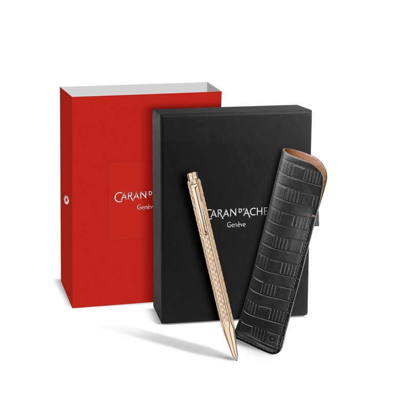 Caran d'Ache Kugelschreiber Set Ecridor Damier Roségold von Caran d'Ache