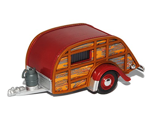 Cararama Anhänger Wohnwagen mit öffnender Klappe Dunkel Rot Holzdesign 1/43 Modell Auto Cararama Anhänger Wohnwagen mit öffnender Klappe Dunkel Rot Holzdesign 1/43 Modell Auto von Cararama