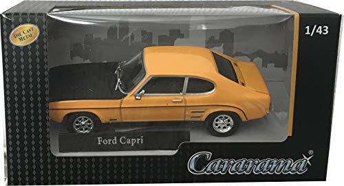 Cararama Ford Capri RS Baujahr 1970 gelb/schwarz 1:43 von Cararama