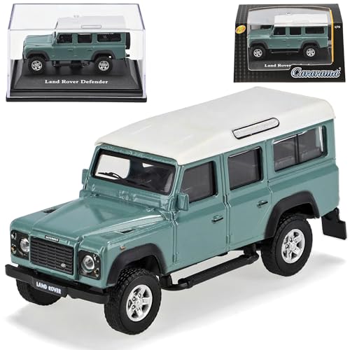 Cararama Land R*o*v*e*r Defender 110 5 Türer Dunkel Grün Weisses Dach mit Sockel und Vitrine 1/72 Modell Auto mit individiuellem Wunschkennzeichen Cararama Land R*o*v*e*r Defender 110 5 Türer Dunkel Grün Weisses Dach mit Sockel und Vitrine 1/72 Modell Auto mit individiuellem Wunschkennzeichen von Cararama