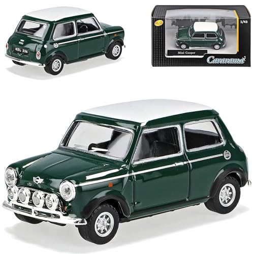 Cararama Mini Cooper altes Ur Modell Grün mit weißem Dach 1959-2000 1/43 Modell Auto Cararama Mini Cooper altes Ur Modell Grün mit weißem Dach 1959-2000 1/43 Modell Auto von Cararama