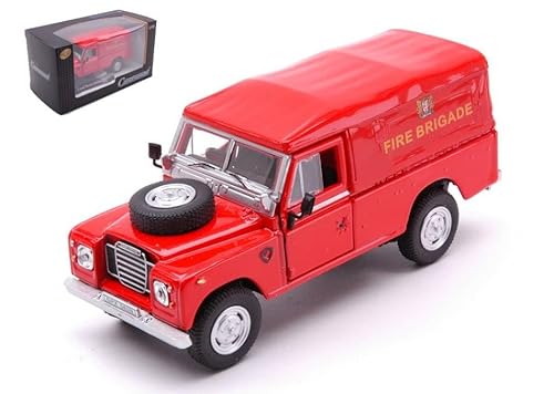 Cararama Modell in Scala, kompatibel mit CON Land Rover Serie III 109 Soft Top Feuerwehr 1:43 CA451750 von Cararama