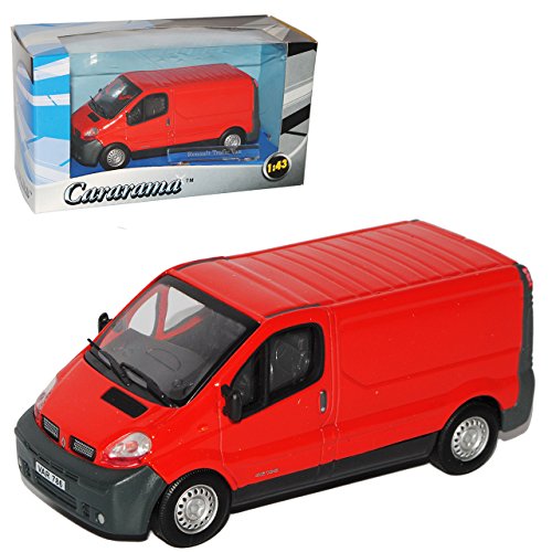 Cararama Renautl Trafic II Kasten Rot Transporter 2. Generation 2001-2014 1/43 Modell Auto mit individiuellem Wunschkennzeichen von Cararama