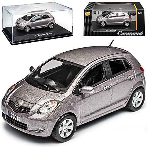Cararama T*o*y*o*t*a Yaris XP9 5 Türer Grau 2. Generation 2005-2011 mit Sockel und Vitrine 1/43 Modell Auto mit individiuellem Wunschkennzeichen Cararama T*o*y*o*t*a Yaris XP9 5 Türer Grau 2. Generation 2005-2011 mit Sockel und Vitrine 1/43 Modell Auto mit individiuellem Wunschkennzeichen von Cararama