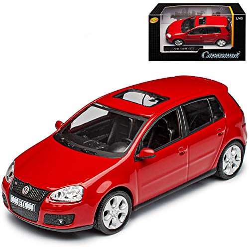 Cararama Volkwagen Golf V G-T-I Rot 5 Türer 2003-2008 1/43 Modell Auto von Cararama