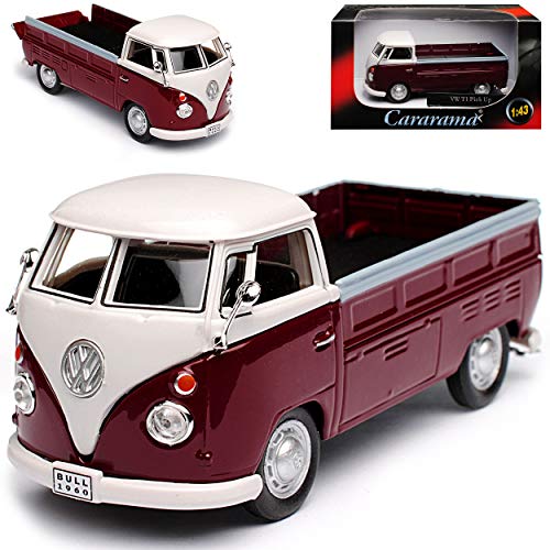 Cararama Volkwagen T1 Pritsche Pick-Up Rot Weiss Transporter Samba Bully Bus 1950-1967 1/43 Modell Auto Cararama Volkwagen T1 Pritsche Pick-Up Rot Weiss Transporter Samba Bully Bus 1950-1967 1/43 Modell Auto von Guoml