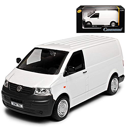 Cararama Volkwagen T5 Transporter Kasten Weiss 2003-2015 1/43 Modell Auto von Cararama