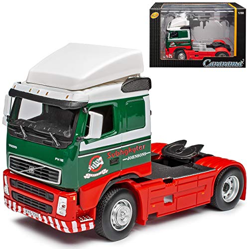 Cararama Volvo FH12 2 Achser LKW Zugfahrzeug Rot Grün 1/50 Modell Auto von Cararama