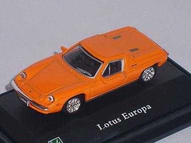 Cararama Lotus Europa Orange Coupe Vitrine Mit Sockel 1/72 Modellauto Modell Auto von Cararama