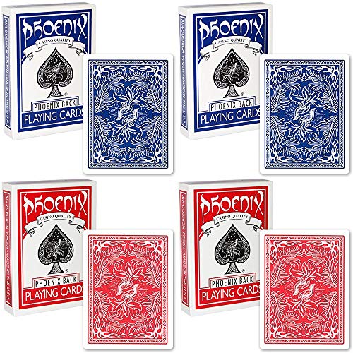4 Kartenspiele Playing Cards Phoenix Colore Blu/Red 4 Kartenspiele Playing Cards Phoenix Colore Blu/Red von Card Shark