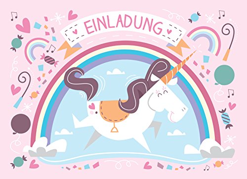 CardWheels 12 Einladungskarten inkl. Umschläge zum Kindergeburtstag Einhorn/Einladung Unicorn Mädchen Geburtstag Kinder Karten Set Geburtstagseinladungen CardWheels 12 Einladungskarten inkl. Umschläge zum Kindergeburtstag Einhorn/Einladung Unicorn Mädchen Geburtstag Kinder Karten Set Geburtstagseinladungen von CardWheels