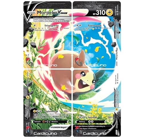 Cardicuno CC Morpeko V-Union Set SWSH215-218 Promo (4 Karten) Deutsch von Cardicuno