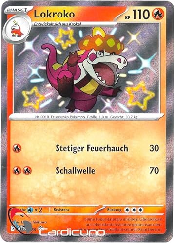 Cardicuno CC Schimmerndes Lokroko SVP080 Holo Karmesin & Purpur Promo Sammelkarte | Crocalor Deutsch Cardicuno CC Schimmerndes Lokroko SVP080 Holo Karmesin & Purpur Promo Sammelkarte | Crocalor Deutsch von Cardicuno