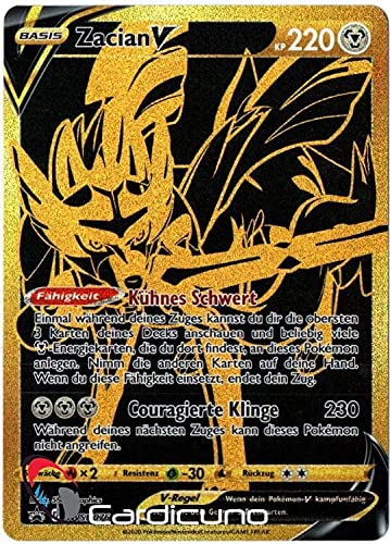 Cardicuno CC Zacian V SWSH076 Secret Rare Schwert & Schild Promo Sammelkarte Deutsch Cardicuno CC Zacian V SWSH076 Secret Rare Schwert & Schild Promo Sammelkarte Deutsch von Cardicuno