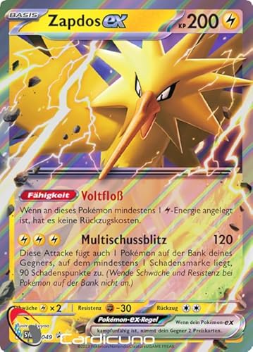 Cardicuno CC Zapdos ex SVPDE049 Holo Karmesin & Purpur Promo Sammelkarte Deutsch Cardicuno CC Zapdos ex SVPDE049 Holo Karmesin & Purpur Promo Sammelkarte Deutsch von Cardicuno
