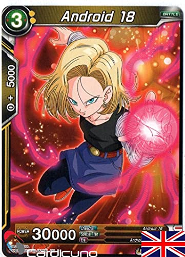 Cardicuno - Android 18 - BT13-110 C - Dragon Ball Super - Englisch - Mit Toploader von Cardicuno