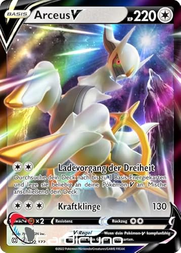 Cardicuno BRS Arceus V 122/172 Strahlende Sterne Sammelkarte Deutsch Cardicuno BRS Arceus V 122/172 Strahlende Sterne Sammelkarte Deutsch von Cardicuno