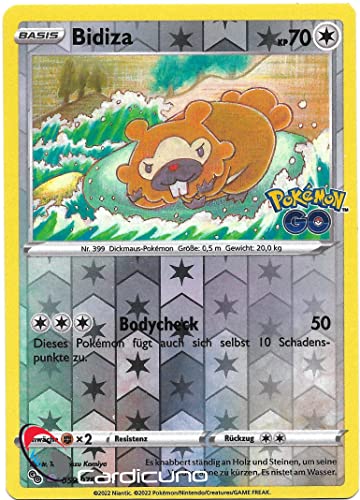 Cardicuno Bidiza 059/078 Reverse Holo (Ditto 053/078 inkl Aufkleber) Pokémon Go Sammelkarte Deutsch von Cardicuno