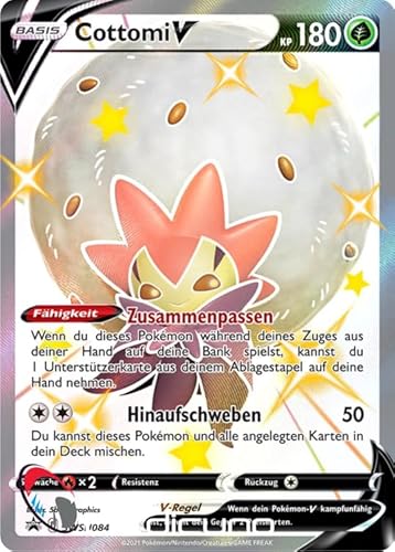 Cardicuno CC Schimmerndes Cottomi V SWSH084 Schwert & Schild Promo Sammelkarte | Shiny Eldegoss V Deutsch Cardicuno CC Schimmerndes Cottomi V SWSH084 Schwert & Schild Promo Sammelkarte | Shiny Eldegoss V Deutsch von Cardicuno