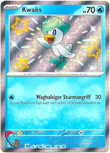 Cardicuno CC Schimmerndes Kwaks SVP082 Holo Karmesin & Purpur Promo Sammelkarte | Quaxly Deutsch von Cardicuno