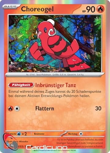 Cardicuno Choreogel 033/193 Rare Holo Entwicklungen in Paldea | Oricorio Deutsch Cardicuno Choreogel 033/193 Rare Holo Entwicklungen in Paldea | Oricorio Deutsch von Cardicuno