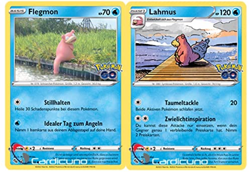 Cardicuno Flegmon & Lahmus Set 019/078 020/078 Pokémon Go Sammelkarte Deutsch von Cardicuno