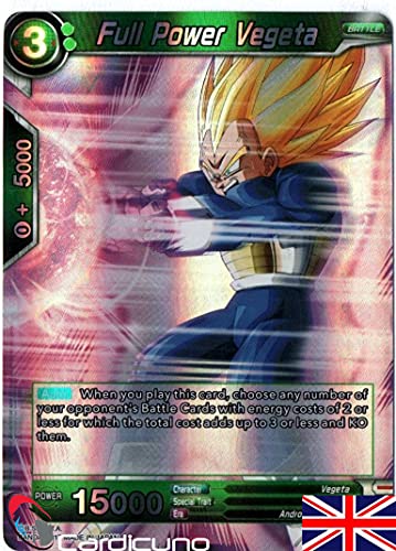 Cardicuno - Full Power Vegeta - BT2-076 R - Foil - Dragon Ball Super - Englisch - Mit Toploader Cardicuno - Full Power Vegeta - BT2-076 R - Foil - Dragon Ball Super - Englisch - Mit Toploader von Cardicuno