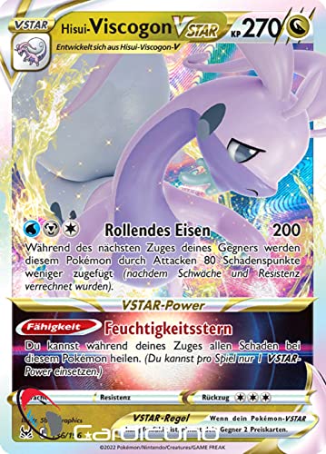 Cardicuno Hisui-Viscogon VSTAR 136/196 Verlorener Ursprung Pokémon Sammelkarte Deutsch Cardicuno Hisui-Viscogon VSTAR 136/196 Verlorener Ursprung Pokémon Sammelkarte Deutsch von Cardicuno
