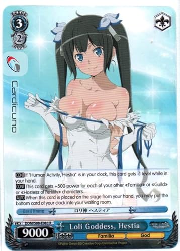 Cardicuno Loli Goddess, Hestia (V.1 - Rare) 083 is It Wrong to Try to Pick Up Girls in a Dungeon? Weiß Schwarz EN von Cardicuno