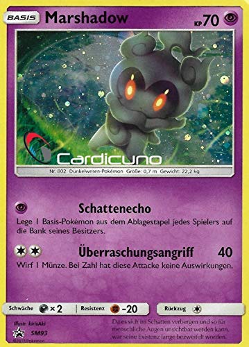 Cardicuno Marshadow SM93 Holo Promo Pokémon Sammelkarte Deutsch von Cardicuno