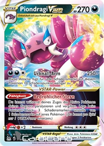Cardicuno Piondragi VSTAR 119/196 Verlorener Ursprung Pokémon Sammelkarte Deutsch Cardicuno Piondragi VSTAR 119/196 Verlorener Ursprung Pokémon Sammelkarte Deutsch von Cardicuno