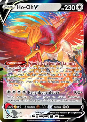 Cardicuno SIT Ho-Oh V 140/195 Silberne Sturmwinde Sammelkarte Deutsch von Cardicuno