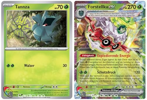 Cardicuno SV02 Tanza & Forstellka ex Set 004/005/193 Doppelstern Entwicklungen in Paldea Deutsch Cardicuno SV02 Tanza & Forstellka ex Set 004/005/193 Doppelstern Entwicklungen in Paldea Deutsch von Cardicuno