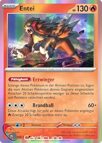 Cardicuno SV03 030/197 Entei Rare Holo Obsidianflammen Deutsch Cardicuno SV03 030/197 Entei Rare Holo Obsidianflammen Deutsch von Cardicuno
