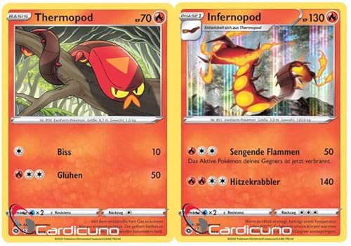 Cardicuno Thermopod & Infernopod Holo Set 009 010/073 + 010/073 Weg des Champs DE Cardicuno Thermopod & Infernopod Holo Set 009 010/073 + 010/073 Weg des Champs DE von Cardicuno