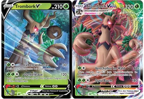 Cardicuno Trombork V & Trombork VMAX 013/203 014/203 Drachenwandel Deutsch Pokémon Sammelkarte von Cardicuno