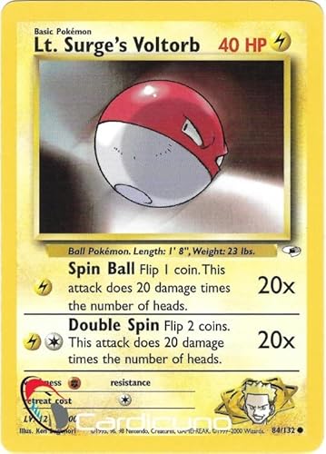 Lt. Surge's Voltorb 84/132 Gym Heroes Pokémon Trading Card English Lt. Surge's Voltorb 84/132 Gym Heroes Pokémon Trading Card English von Cardicuno