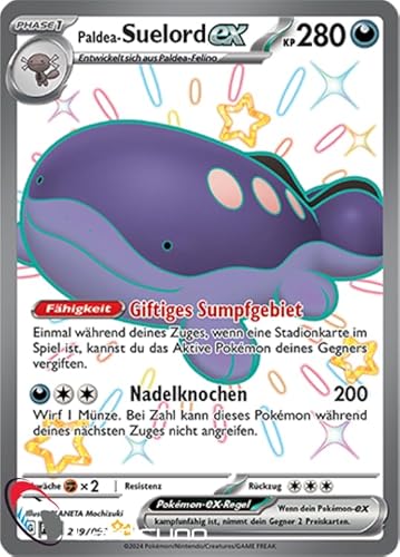 SV045 Paldea-Suelord ex 219/091 Shiny Full Art Paldeas Schicksale | Paldean Clodsire ex Deutsch SV045 Paldea-Suelord ex 219/091 Shiny Full Art Paldeas Schicksale | Paldean Clodsire ex Deutsch von Cardicuno