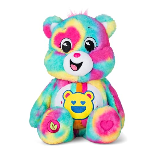 Basic Fun Pflegebären 35cm Mittlerer Plüsch Good Vibes Bär (umweltfreundlich) von Care Bears