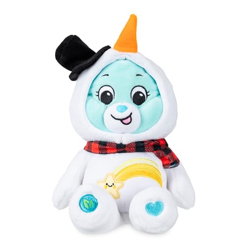 Care Bears Holiday Bean Plüschtier Wish Bear - Schneemann zum Sammeln, süßes Plüschtier, Weihnachtsplüsch für Jungen und Mädchen, mittelgroß, Plüschtier für Kinder von Care Bears