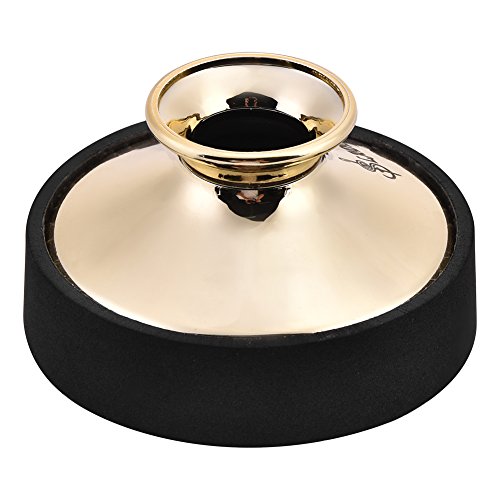 Caredy Altsaxophon stumm Kunststoff Dämpfer Dämpfer Sax Schalldämpfer Geräusch entfernen Zubehör für Altsaxophon Leichtgewicht Kunststoff Sax Mute Saxophon Schalldämpfer(Gold) von Caredy