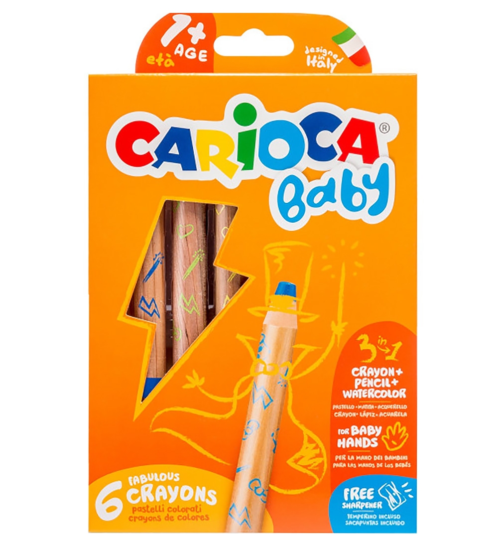 Carioca Baby Buntstifte - 3-in-1 - 6 st. - Mehrfarbig - Carioca - One Size - Buntstiftsets Carioca Baby Buntstifte - 3-in-1 - 6 st. - Mehrfarbig - Carioca - One Size - Buntstiftsets von Carioca